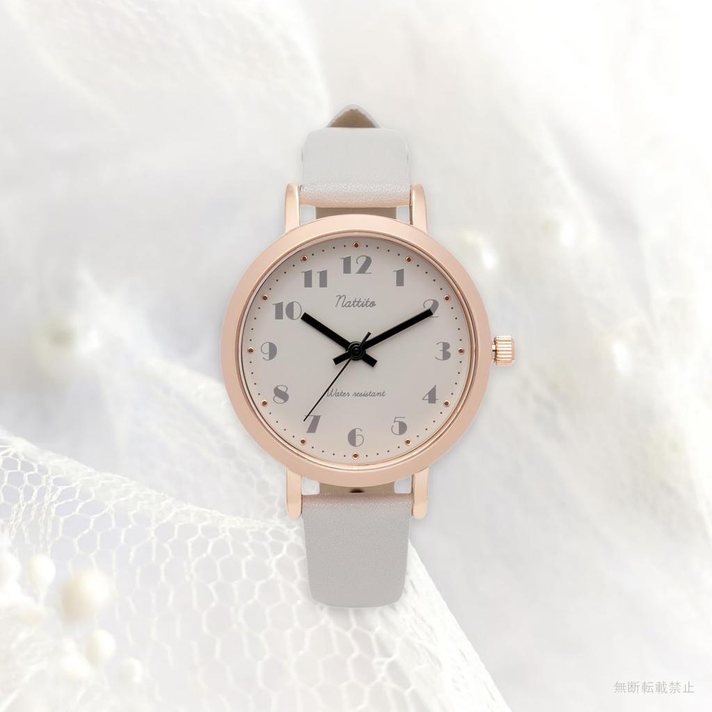 Fieldwork Analog Watch with Leather Waterproof Leather 10 ATM Water WP Cape Women's Strap, Strap, Resistance, Gray, ST302-2