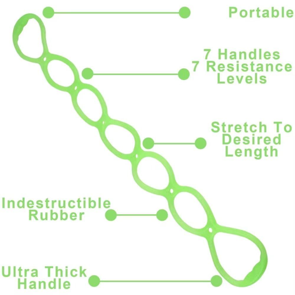 Flexible Physical Stretch Resistance Band Portable Size Silicone Elastic Stretcher  Fitness Workout