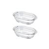 HARIO Heat-Resistant Glass Gratin Dish, Set of 2, Made in Japan, HGZO-1812