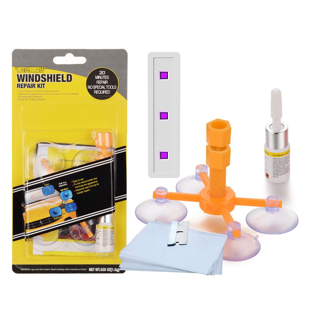 Efficiency Glass Repair Kit To Repair Scratches Cracks Windscreen Repair Kit Quick Fix Windshield Chip Repair Universal
