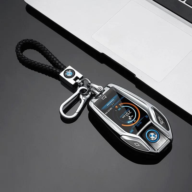 LNRGN1 Car Sticker Alloy New TPU Car Key Case Cover Shell Keychain For BMW 5 7 Series G11 G12 G30 G31 G32 I8 I12 I15 G01 G02 G05 G07 X3