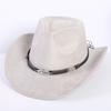 Popular European and American classic suede western cowboy hat men's and women's fashion LO style peach heart cowboy hat