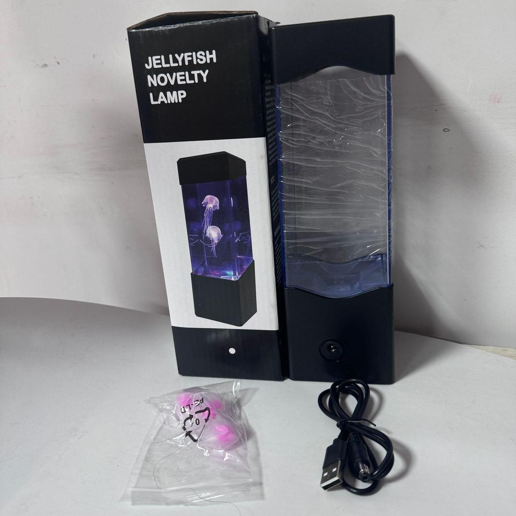 Seven-Color LED Jellyfish Lamp: Color-Changing Night Light & Creative Home Decor.