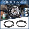 INFINAUTO Hub Centric Ring 64.1mm ID 72.6mm OD Car Wheel Hub Ring ABS Plastic Black 4pcs
