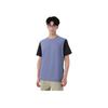 Anta Training Series Color Block Round Neck Comfortable Pullover Short Sleeve Regular T-Shirt Men Tops Maze-Blue Basic-Black 152427119-2