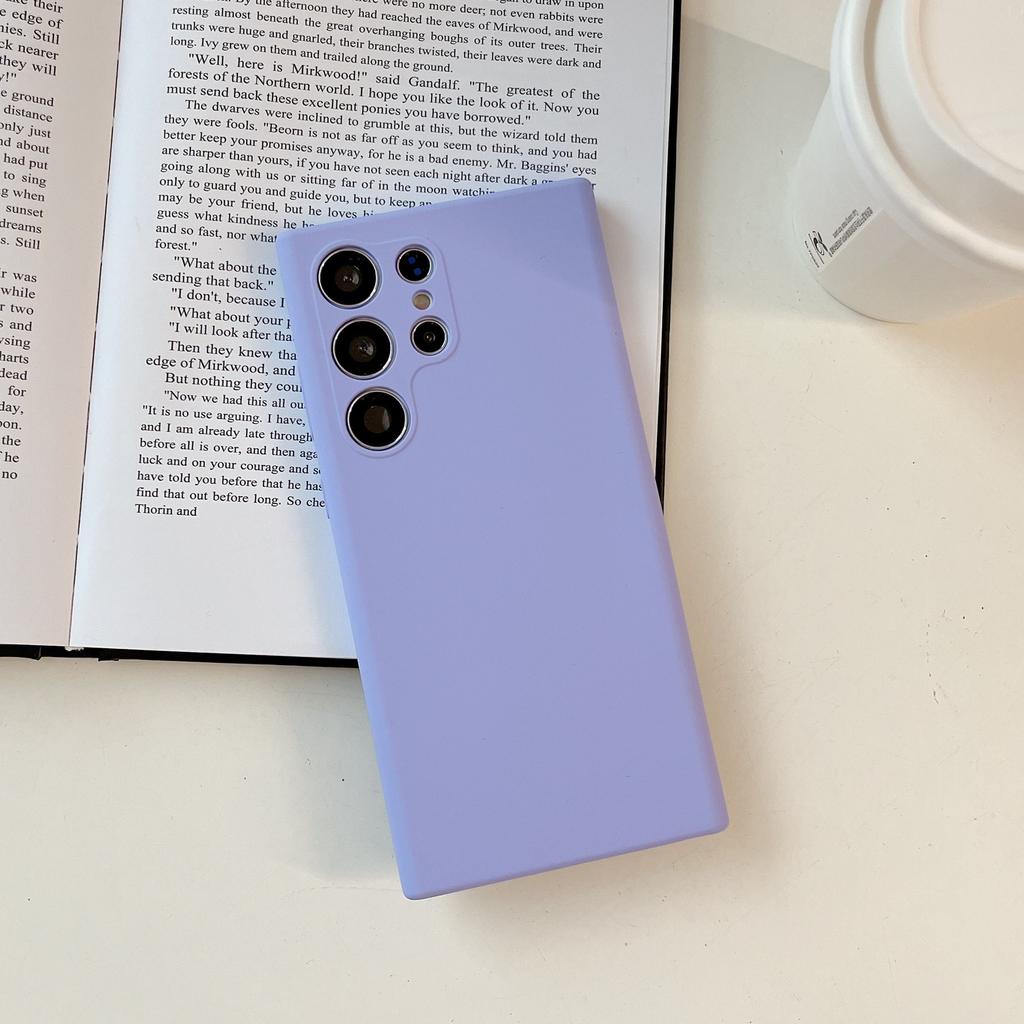 Liquid Silicone Suitable for Samsung S25 Ultra Skin Feeling Simple Mobile Phone Case Samsung S24 Ultra Solid Color Anti Fall Case