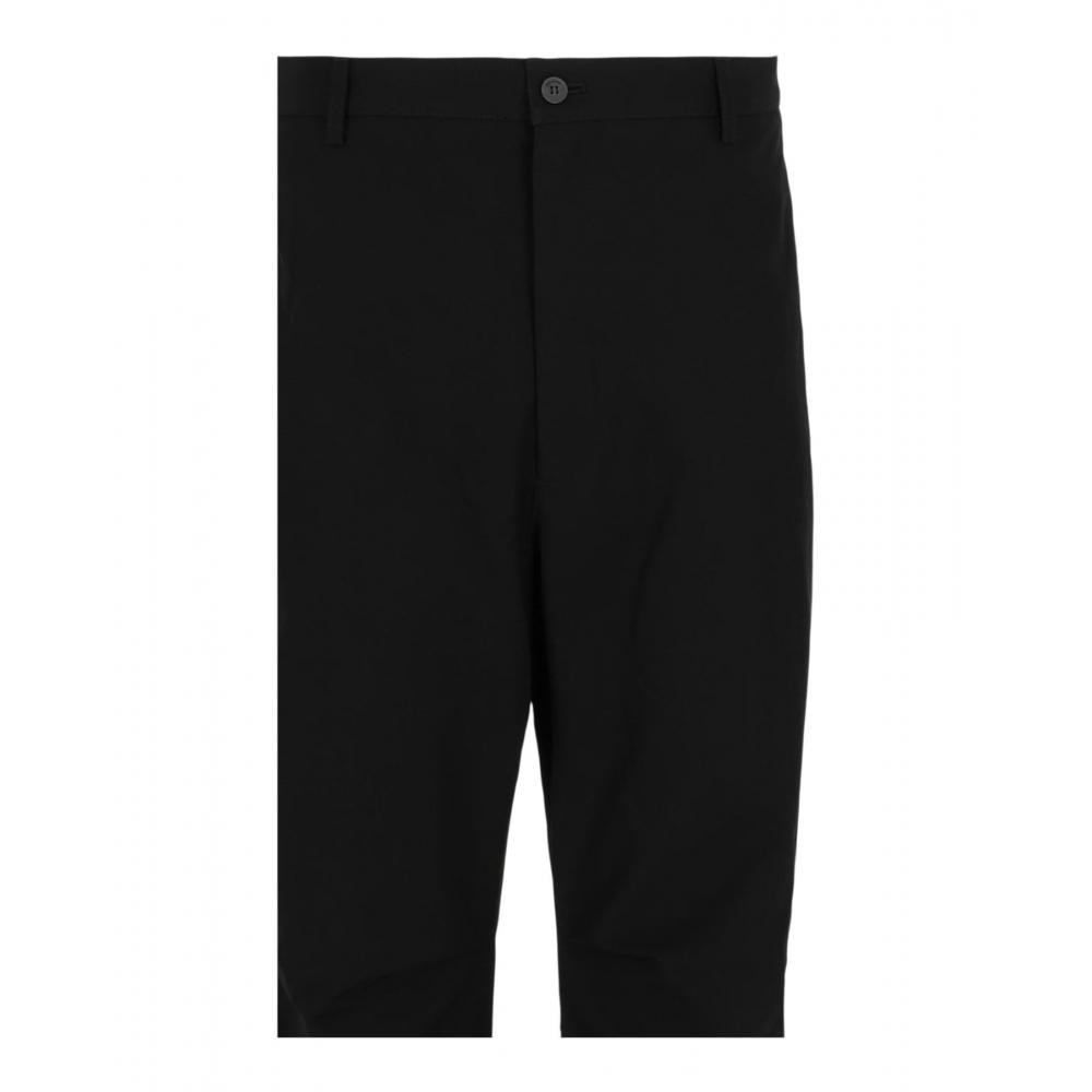 Salvatore Ferragamo Cotton Blend Trousers Black