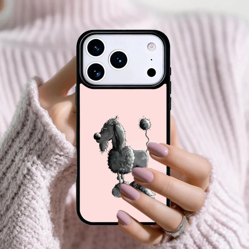 Cartoon Poodles Pattern Phone Case For Apple iPhone 17 Air 16E 15 14 Plus 13 12 11 Pro Max Mini Funda Cover