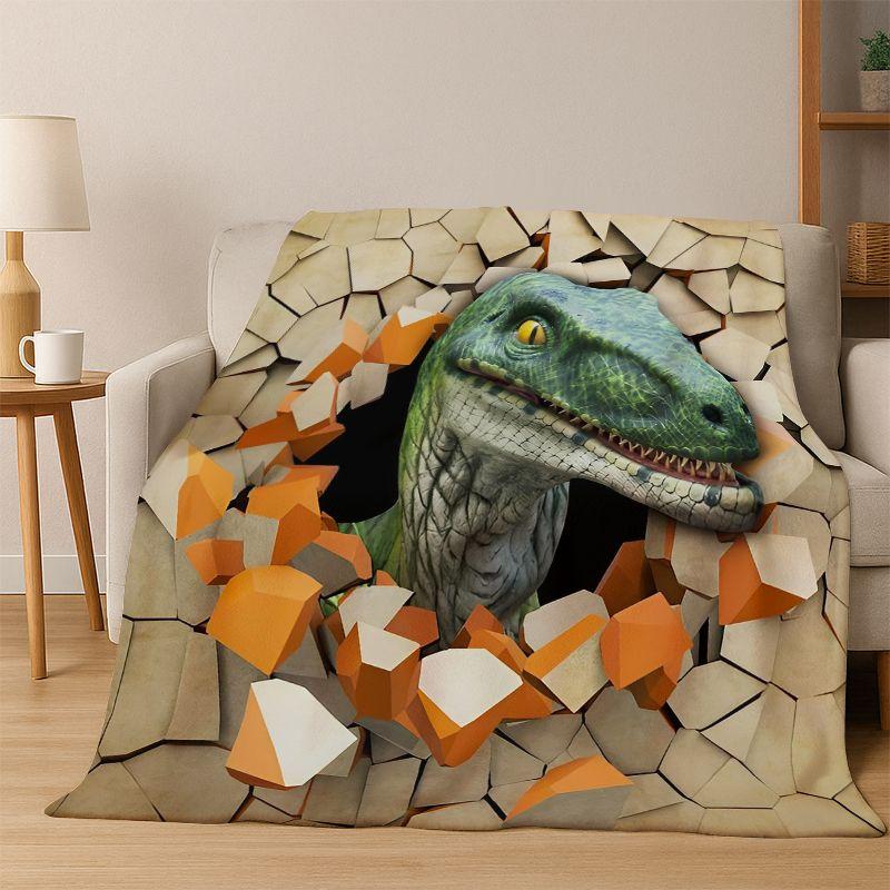 3D Illusion Pattern Hallucination Underwater Flannel Blanket Soft Warm Blanket Throw Blanket for Bedroom Living Room Bed Travel