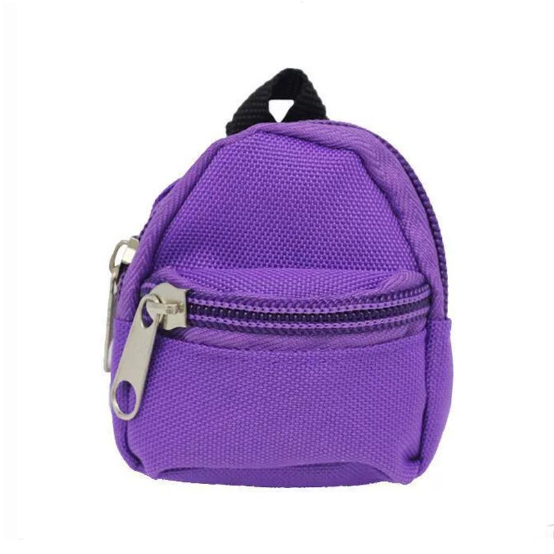 Doll Miniature Bag Toys For Bjd Dolls Zipper Backpack Cute Flower Schoolbag Dollhouse Decor Rucksack Dolls Clothes Accessories