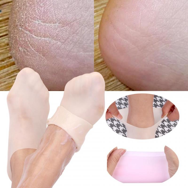 1 Pairs Silicone Moisturizing Foot Socks for Dry Cracked Feet Foot Care Socks Spa Pedicure Socks Massage Moisturizing 