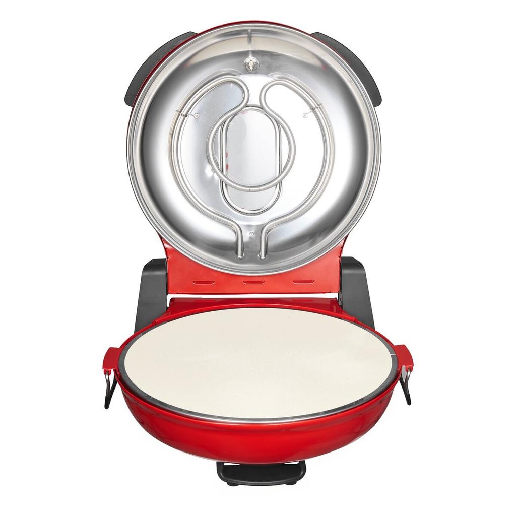 Pizza Oven, 304.8 mm Electric Pizza Maker, 1200W Electric Pizzas Cooker with Cordierite Stone, 5-Mode Temperature Control, Viewing Window for Precise