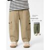 Right European Style Boys' Woven Work Pants Spring and Autumn 2026 New Model Children's Casual Pants for Toddlers and Kids