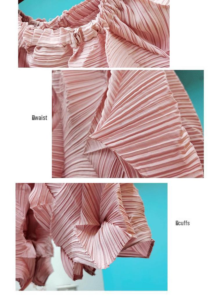 Plissierte Miyake Diamond Neun-Punkt Unregelmäßige Ananas-Hose - Frühjahr/Sommer-Kollektion 2025 [Auf Lager]