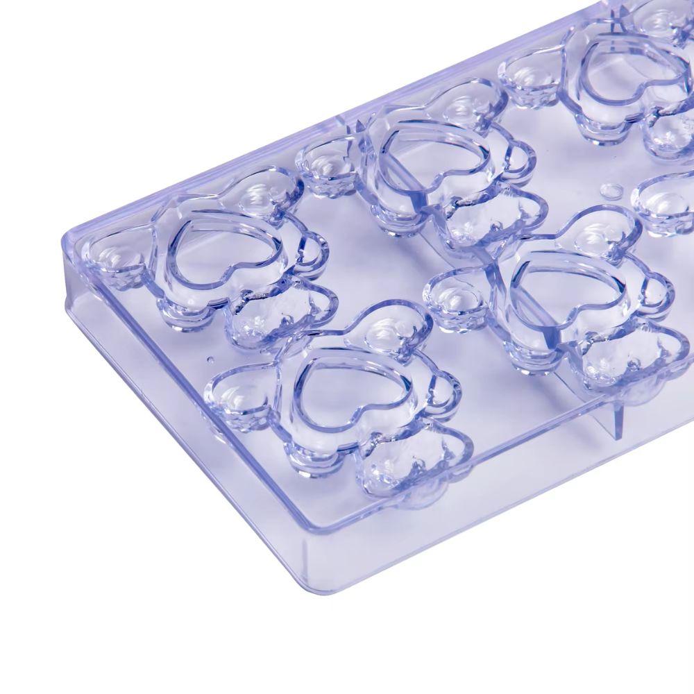 8-Cavity Plastic Chocolate Mold Cute Little Bear Romantic Valentine's Day DIY Candy Pudding Baking Tool YMY