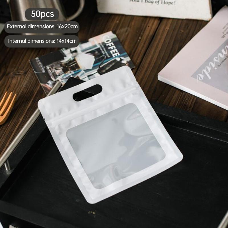 50pcs Sliced Toast Packaging Bag European Bread Transparent Handbag Bread Baking Bag Disposable Sweet Self-Sealing Bags