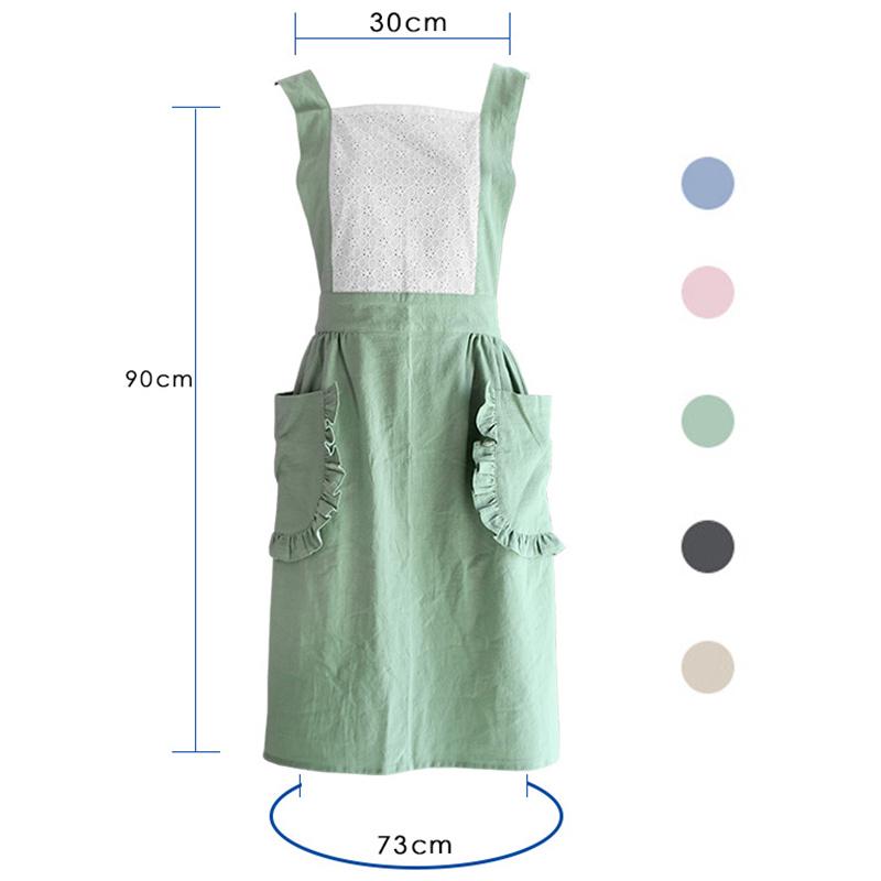 Cotton Linen Apron for Women Men BBQ Bib Chefer Kitchen Apron Barber Coffee Cooking Restaurant