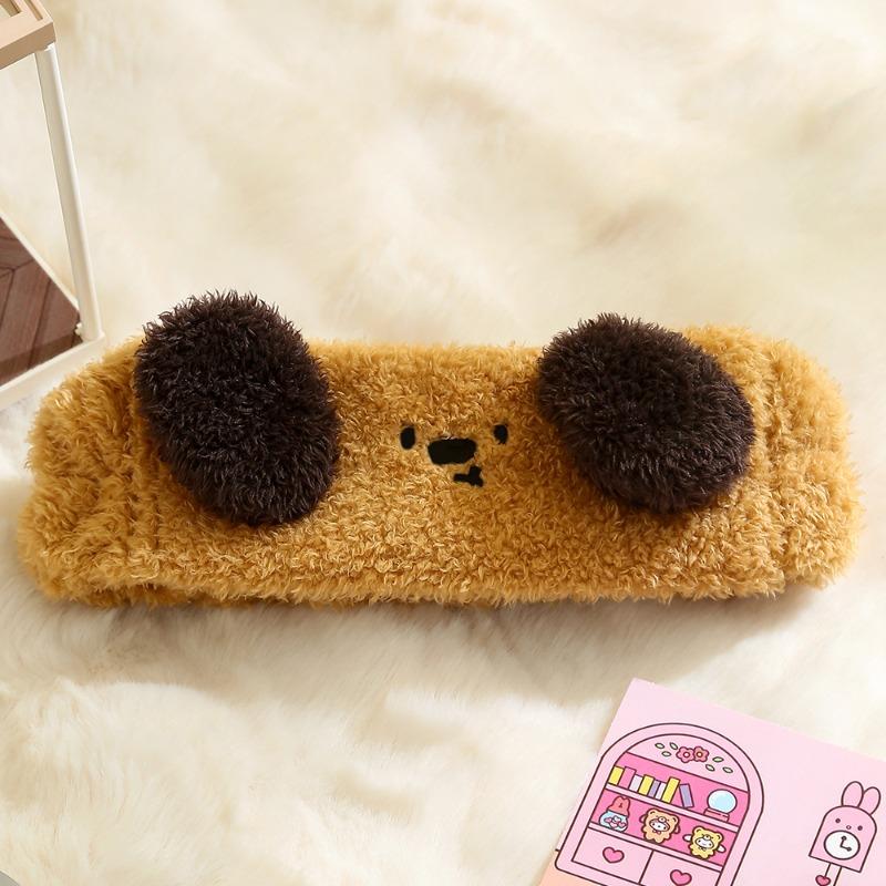 Puppy Cartoon Hair Tie, Water-absorbing and Quick-drying Postpartum Headscarf, Face Wash Headband, Girls' Makeup Remover Hair Cover