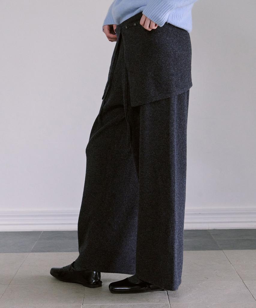Awi Wool Knit Pants_Charcoal