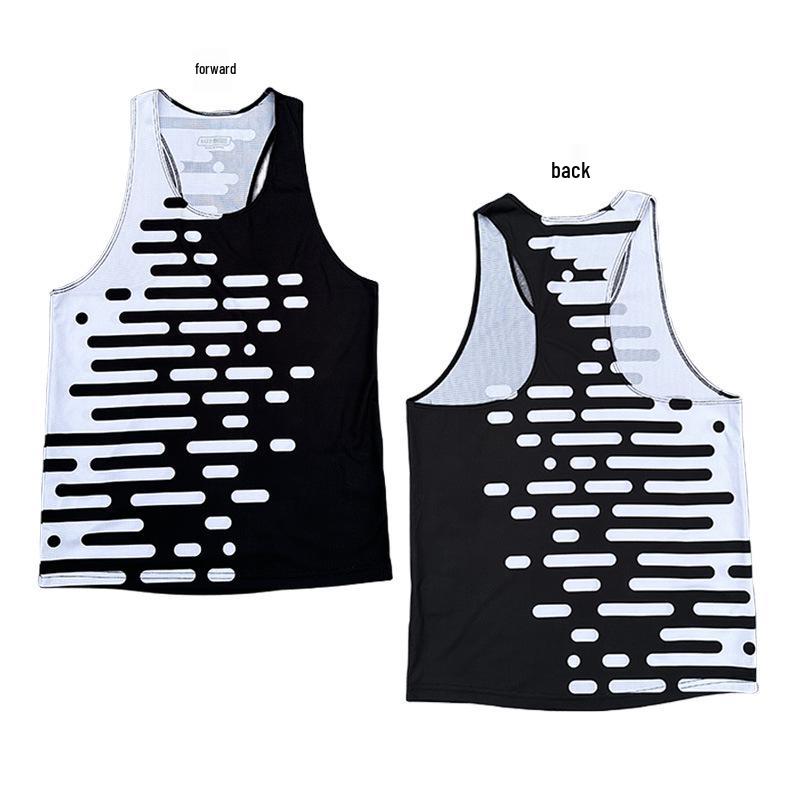 Men's Track and Field Quick-Dry Racerback Vest - Ideal for Training, Running, and Competitions, Available In Long/Short Distance Styles.