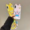 KEYSION Cute Ear Cartoon Case for iPhone XS Max X XS with Lanyard Soft Silicone+PC Shockproof Phone Back Cover for iPhone XR