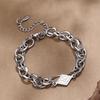 Trendy Titanium Steel Double-Layer Chain Bracelet - Sweet, Cool, Adjustable, Niche Design Jewelry for Her