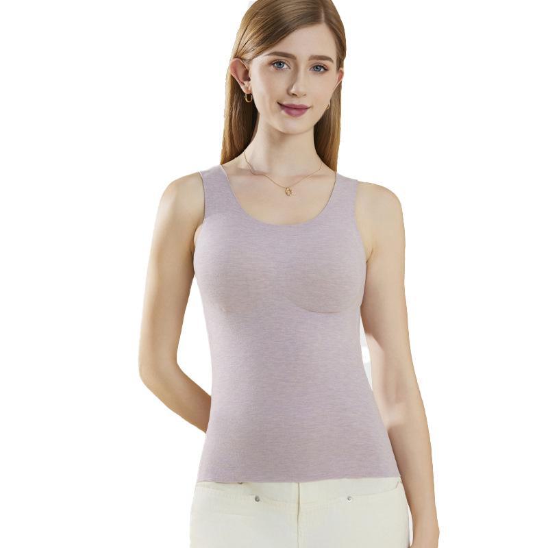 Women's Antibacterial German Velvet Heated Vest with Chest Pad - No Bra Required