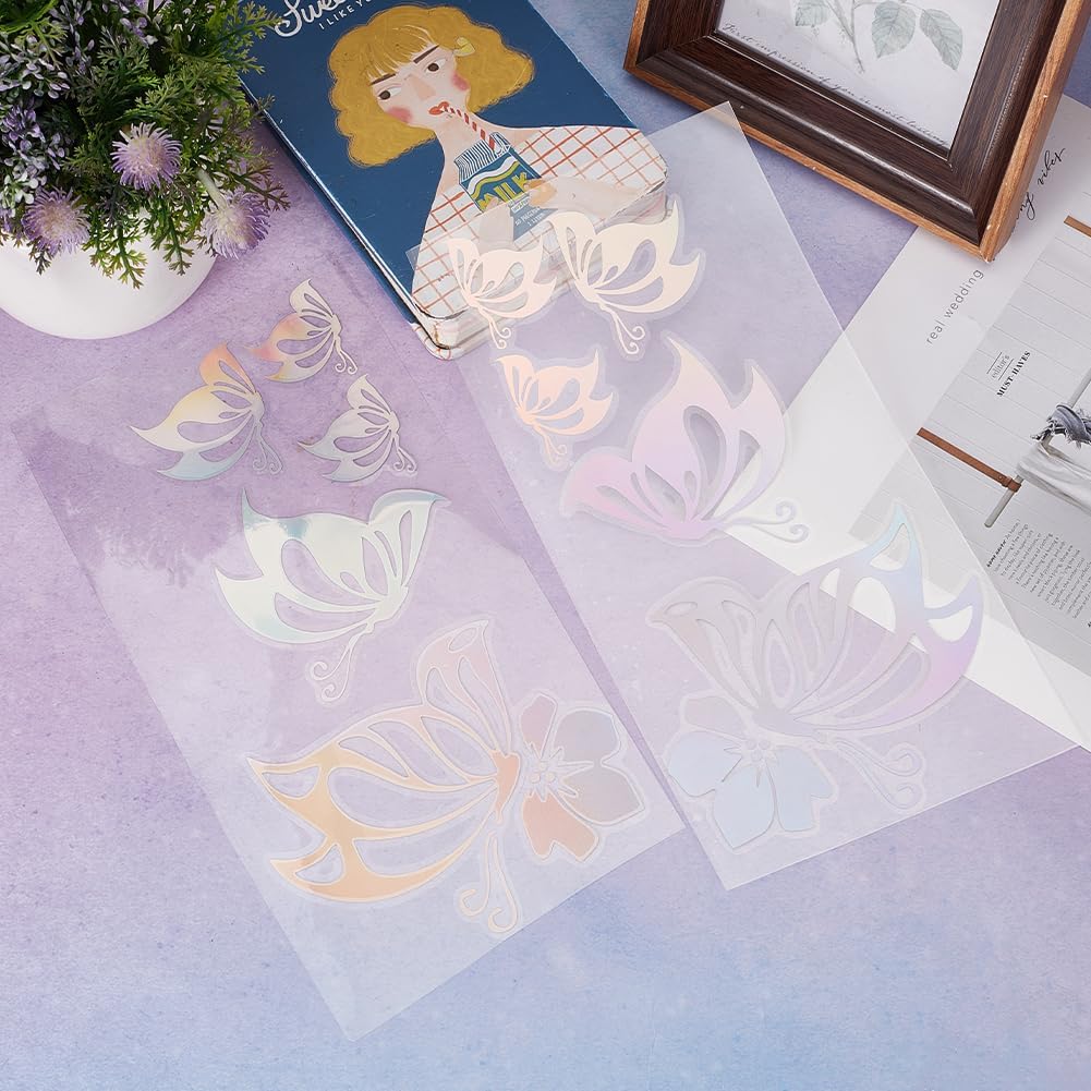 GORGECRAFT 2 Sheet Butterfly Car Decal Set Butterfly Vinyl Waterproof Sticker Women Car Stickers and Reflective Decals for Car Bumper Window Laptop