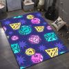 1 Stück Klassisches Spiel Würfel Druck Teppich Läufer für Wohnzimmer Schlafzimmer Sofa Fußmatte Dekor Kinder Spielen Zuhause Bereichsteppich Rutschfeste Bodenmatte