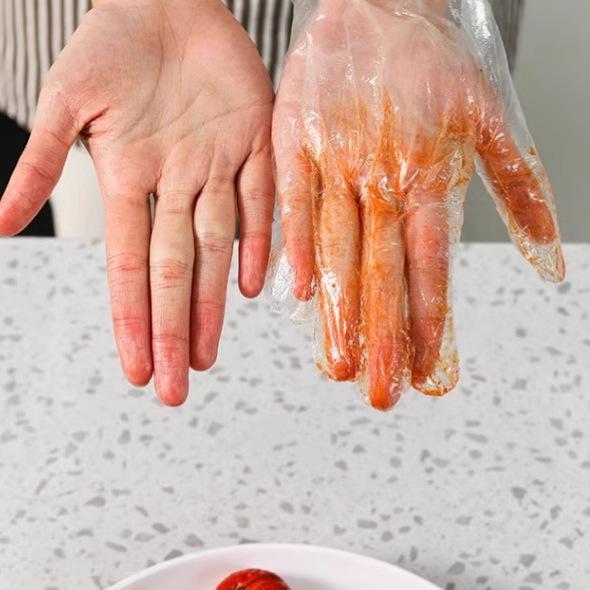 Verpackte Transparente Lebensmittelgeeignete Verdickte Einweg-Cateringhandschuhe