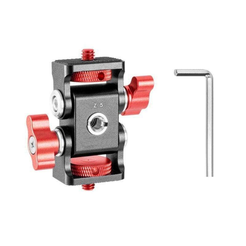 Aluminiumlegierung Zwei-Kopf-Gimbal-Ständer für Kameras und Zubehör 180° Neigungen und 360° Schwenks für Vlogs und Aufnahmen