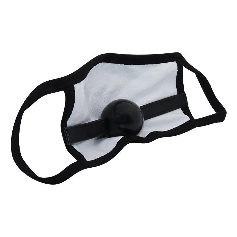 Silikonové Dildo Penis Plug Bondage Koule Ústní Roubík Odnímatelná Maska Femdom Otrok Fetiš Dospělé Sexy Sex Hračky pro Páry/Ženy
