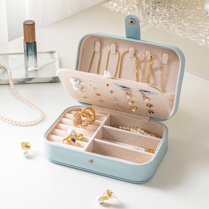 Mini Cutie Portabilă pentru Bijuterii pentru Inele, Cercei și Coliere