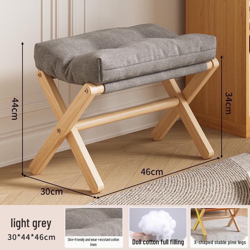 Foldable Footrest Stool - Versatile Living Room & Office Ottoman