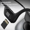 Air Conduction Bluetooth Earphones V5.3 Plug Memory Card Digital Display Waterproof With Mic Hanging Ear Sports Earphones