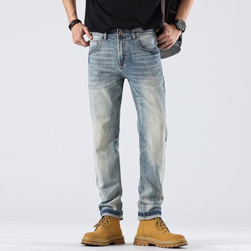 

Новые весенне-летние джинсы скинни прямого кроя большого размера 38 синий