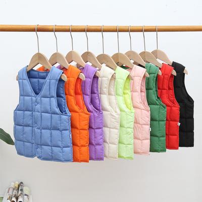 Children's Down Cotton Vest Casual Thermal Vest for Boys and Girls