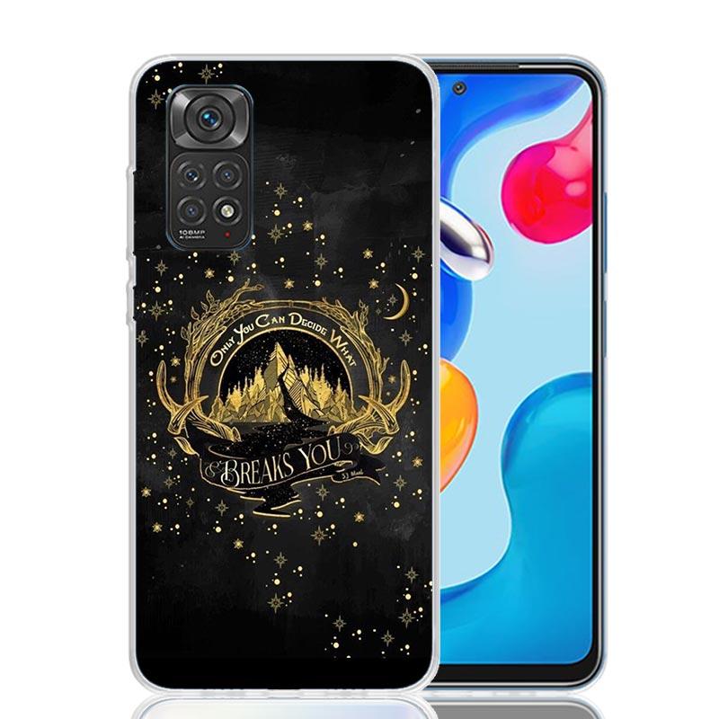A Court of Mist Fury Sarah J Maas Phone Case For Xiaomi Redmi Note 13 14 15 Pro Plus 12S 12 14S 11S 11E 10 10S 11 11T 5G 4G Cove