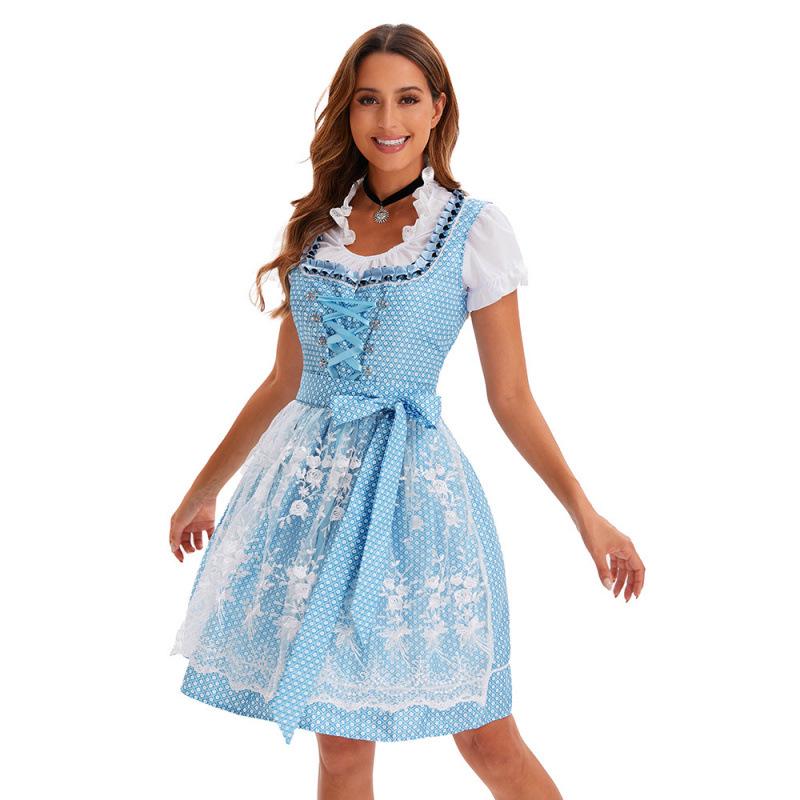 Bavarian Polka Dot Oktoberfest Ethnic Dress