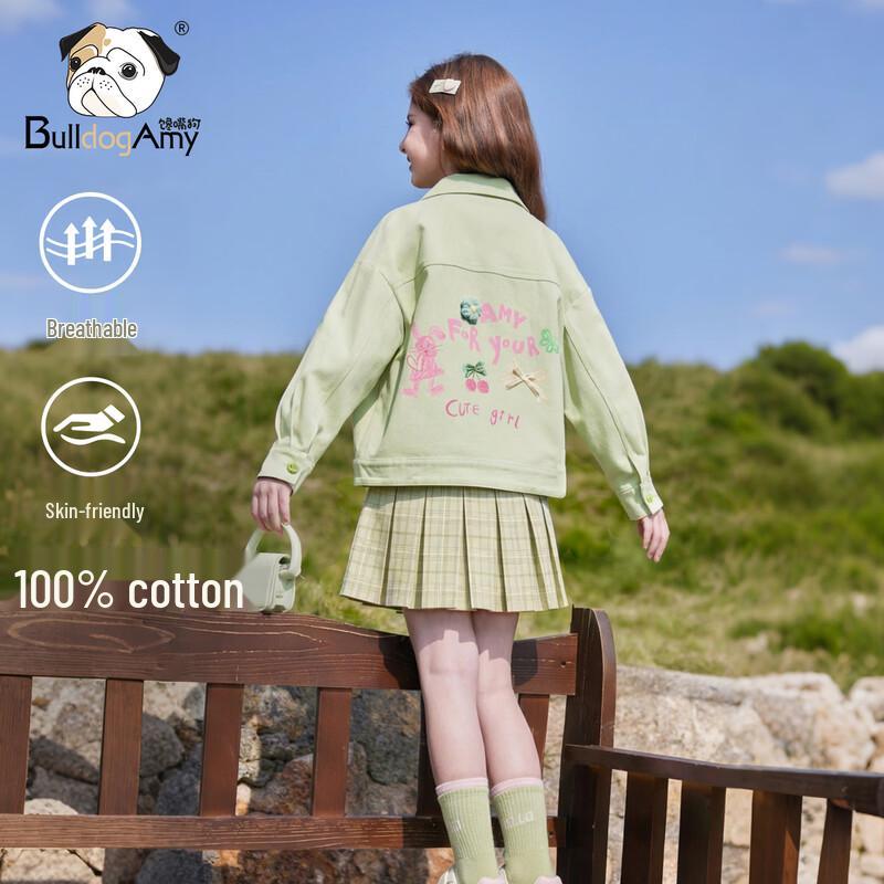 CHANZUIGOU Girls  Spring Rabbit Print Cotton Jacket 160 cm