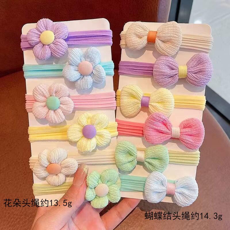 Children's Hair Ties Non-Damaging Towel Rings Elastic Hair Bands Little Girls Ponytail Rubber Bands
