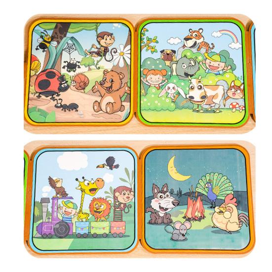 Magic Water Coloring Book for Toddlers Pocket Folding Cartoon Watercolor Drawing Painting Book Educational Art Crafts for Kids