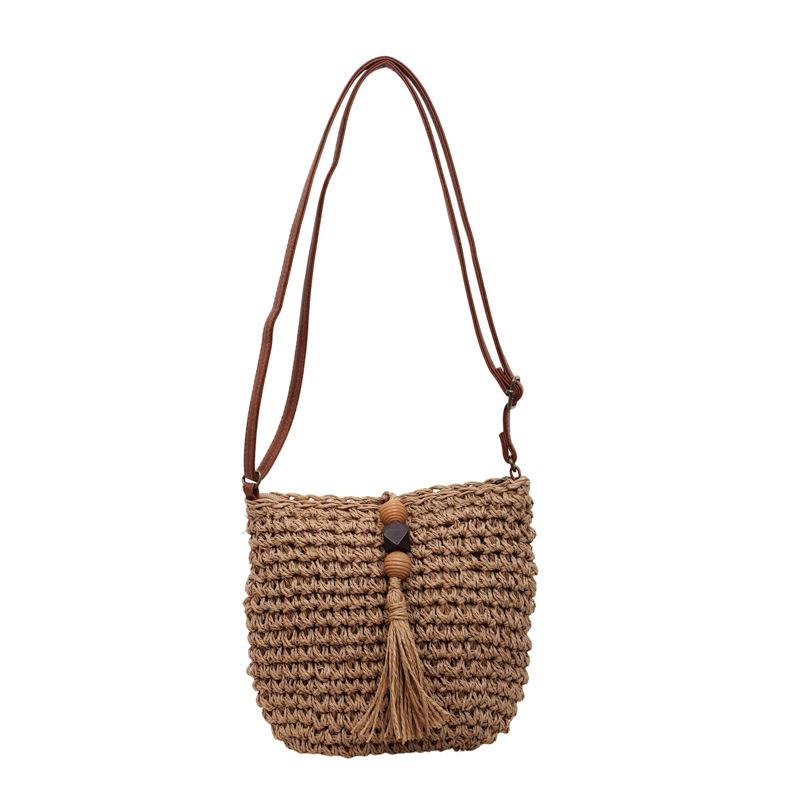 Straw Bag Women's Beach Shoulder Bag Crossbody Bag Large Capacity Women's Bag