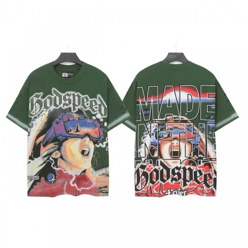Mens Oversized Graphic Tee With Skull Print Washed Vintage Cotton T-Shirt Loose Fit Short Sleeve Crew Neck