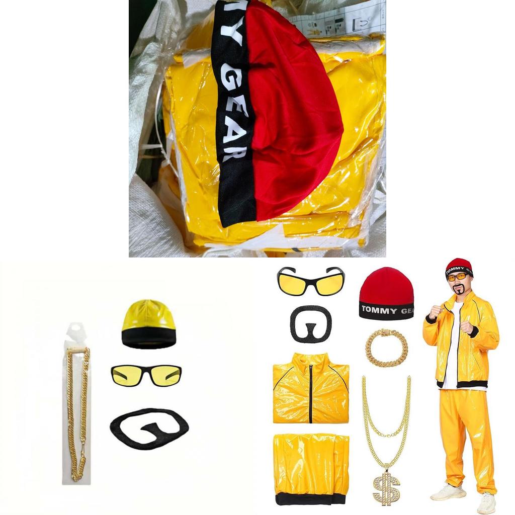 Halloween Adult 90s Celebrity Costume With Vinyl Shine Reflective For Retro Disco Party