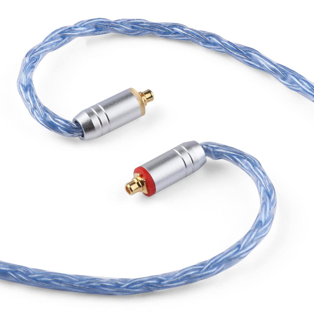 New TRIPOWIN Zonie 16 Core Silver Plated Cable SPCHIFI Earphone Upgrade Cable [2022 Version] & (2.5mm-MMCX, Blue)