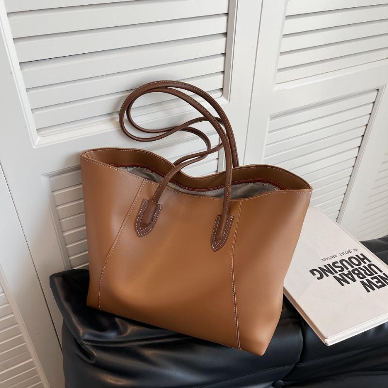 

Новая большая сумка через плечо, женская студенческая универсальная модная тенденция, высококачественная текстурированная сумочка коричневый