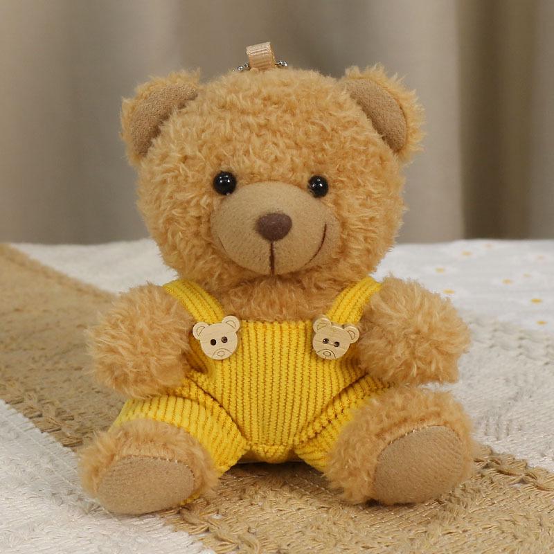 Charming Teddy Bear Keychain Plush Doll - Dressed Up Couple Backpack Ornament Gift