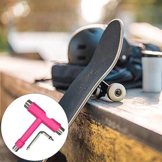 Skateboard-Schraubenschlüssel, multifunktionaler T-Typ L-Typ-Sechskantschraubendreher, robust, tragbar, für Kinder, Skate-Werkzeuge, Skateboard-Longboard-Zubehör