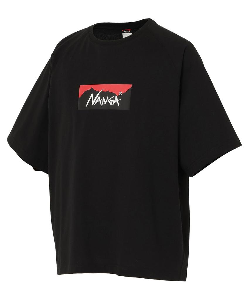 NANGA Short Sleeve Eco H BOX Logo Loose F Short Sleeve T FREE Men's N2500-1M025Z S.PNK